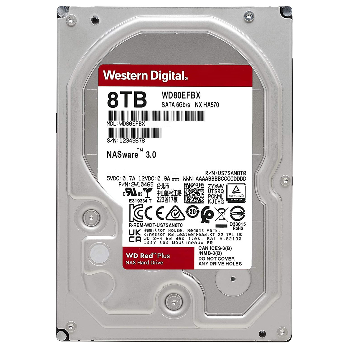 هارددیسک_اینترنال_وسترن_دیجیتال_مدل_Red_Plus_WD80EFBX_ظرفیت_8_ترابایت