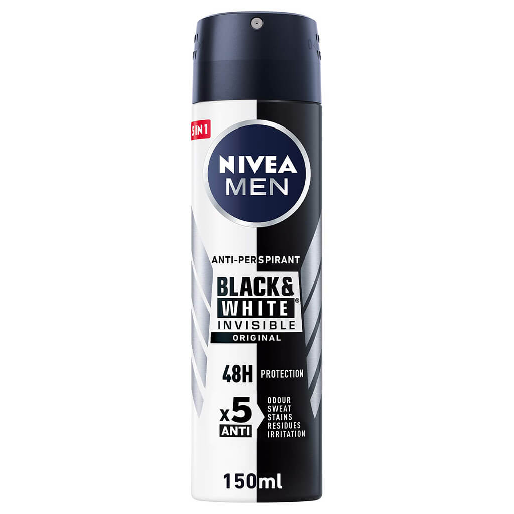 اسپری_ضد_تعریق_مردانه_نیوآ_|_Nivea_مدل_Invisible_Black_And_White_حجم_150_میل
