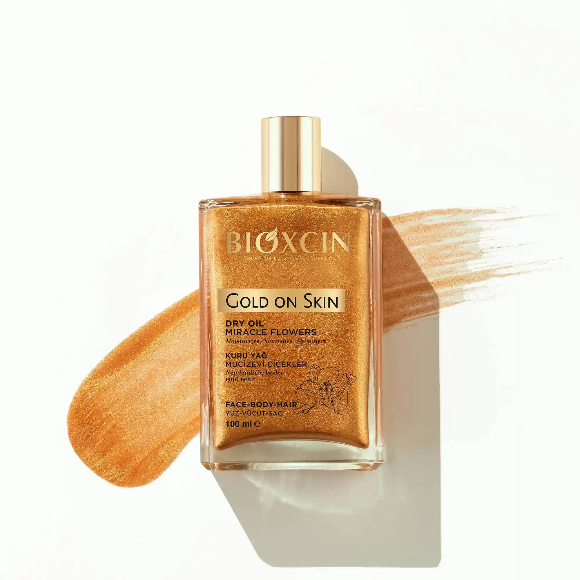 روغن_شاین_صورت،_بدن_و_مو_بیوکسین_|_Bioxcin_سری_gold_on_skin_حجم_100_میل